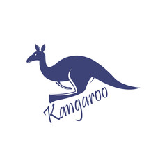 kangaroo simple illustration of vector design