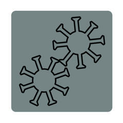 Coronavirus icon. COVID-19. Black vector icon EPS 10. 