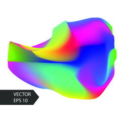 Colorful digital art element. Fine contreporary obgect in bright vibrant neon colors, can be used for collage, graphic design or poster. Vector EPS 10.