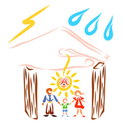 light and comfortable for a family in a sheltered house, we are at home