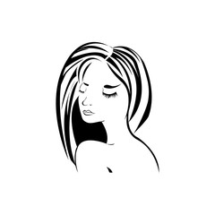 beautiful woman simple design vector illustration