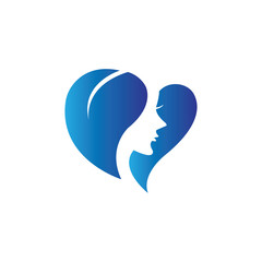 beautiful woman in white illustration with leaf vector design