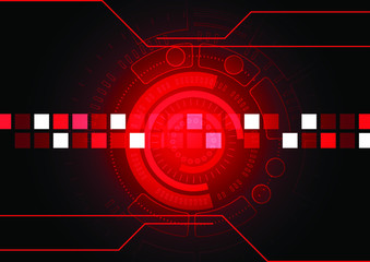 Red abstract technical background