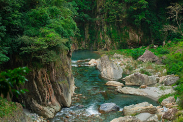 Naklejka na ściany i meble Valley Stream of Shakabang Stream, Taroko Scenic Area, Hualien, Taiwan