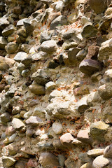 a cracked part of the wall