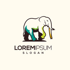 elephant logo design vector abstract modern
