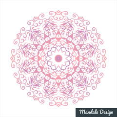 Mandala pattern for Mehndi, Henna, Yoga, Tattoo, Decoration. Mystic, oriental, alchemy ornament. Coloring book page. Vector illustration.