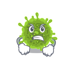 coronavirus cartoon character design with angry face