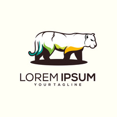 tiger logo design vector abstract modern