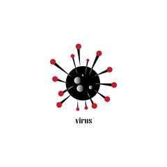 virus icon illustration of a simple vector design