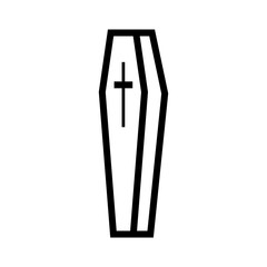 Coffin icon vector