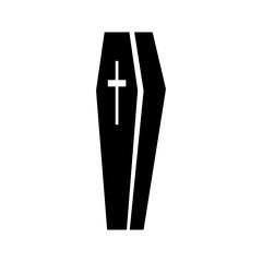 Coffin icon vector