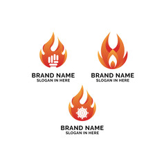 flame fire burn logo vector design illustration