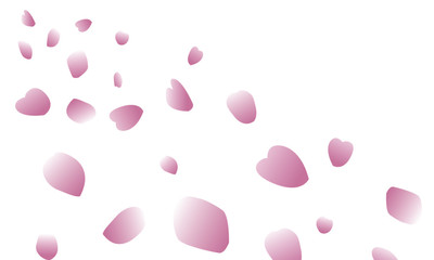 Vector illustration of flying cherry blossom petals