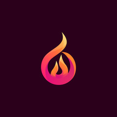 fire logo design vector abstract