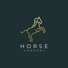 Horse Logo Design Icon Vector