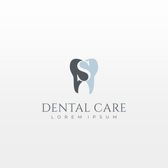 Letter S Dental Tooth Logo Design