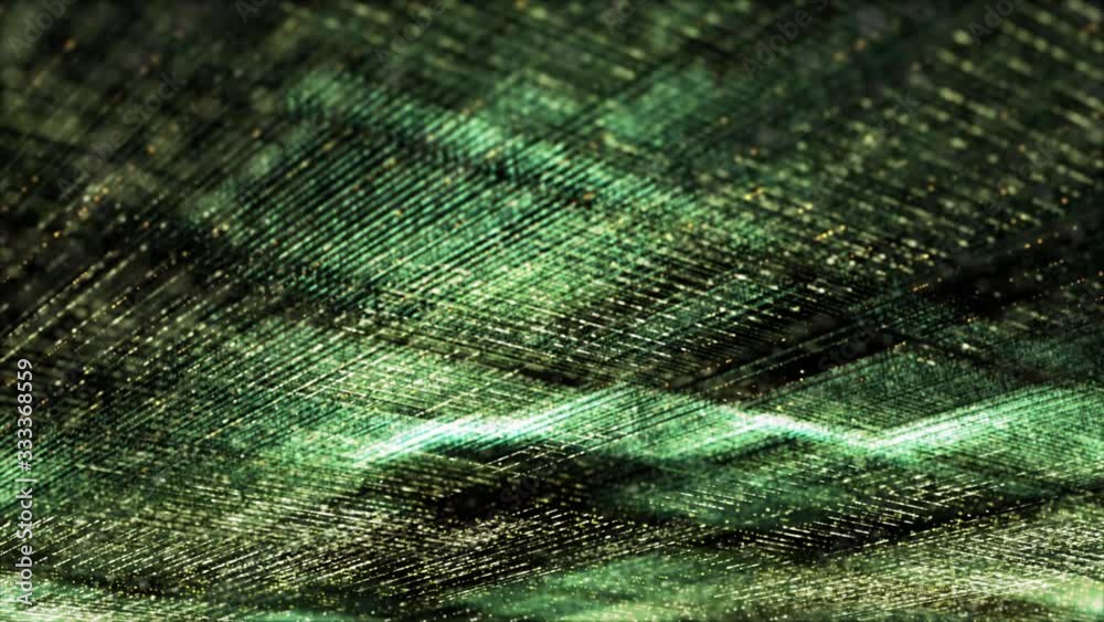Aufkleber Futuristic digital generated motion abstract matrix particles de-focus grid in cyber space digital background environment