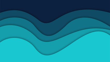 3D abstract background and paper cut shapes, vector illustration