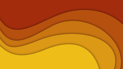 3D abstract background and paper cut shapes, vector illustration