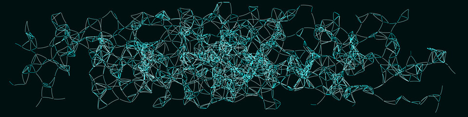 Procedural Art Network Mesh background illustration