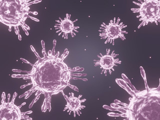 3D Rendering,Human coronavirus.coronavirus (nCoV) is a new strain that has not been previously identified in humans.Can cause colds as well as MERS and SARS