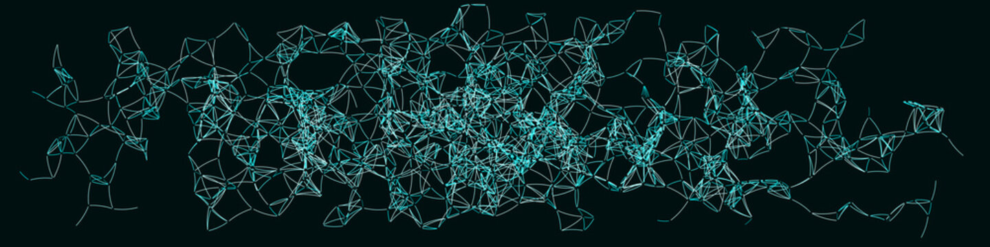 Procedural Art Network Mesh background illustration