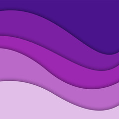 3D abstract background and paper cut shapes, vector illustration