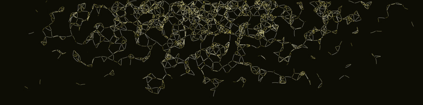 Procedural Art Network Mesh background illustration