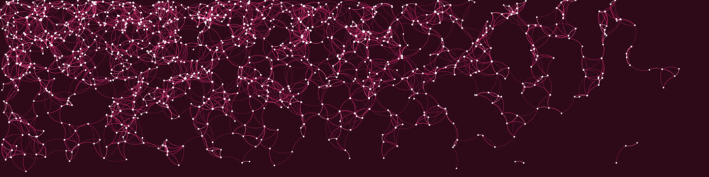 Procedural Art Network Mesh background illustration