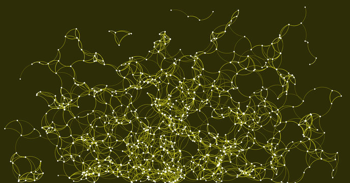 Procedural Art Network Mesh background illustration