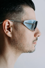 portrait of young man with sunglasses