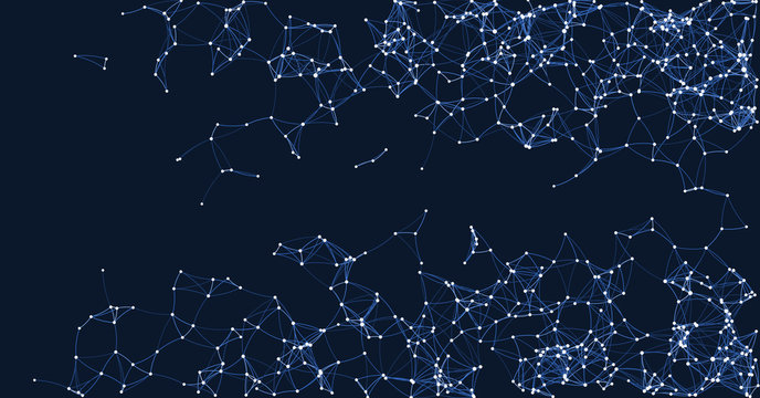 Procedural Art Network Mesh background illustration
