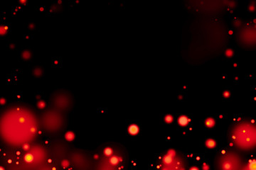 Coronavirus covid-19 red cells moving blur bokeh on a dark background.