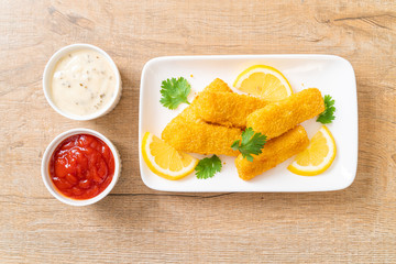 fried fish finger stick or french fries fish