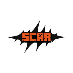 Scar icon isolated on white background