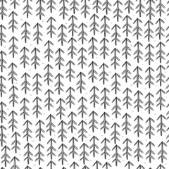 seamless pattern with cartoon trees. simple flat vector. hand drawing. design for fabric, print, wrapper, textile