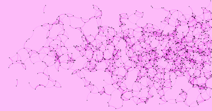 Procedural Art Network Mesh background illustration