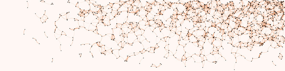 Procedural Art Network Mesh background illustration