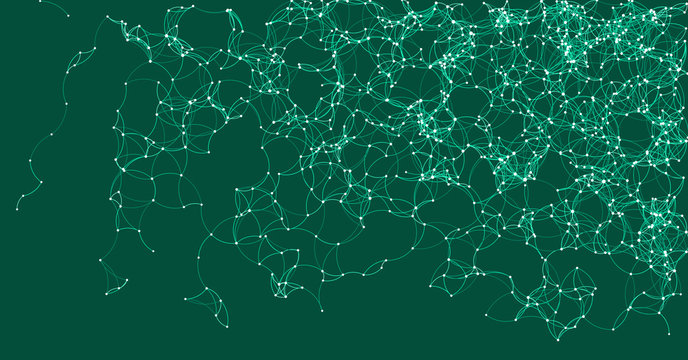 Procedural Art Network Mesh background illustration