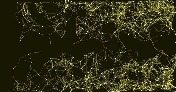 Procedural Art Network Mesh background illustration