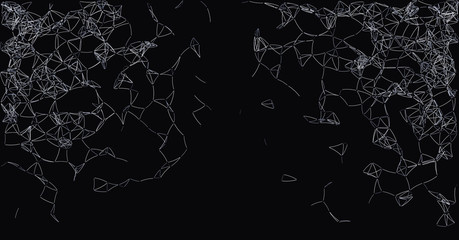 Procedural Art Network Mesh background illustration