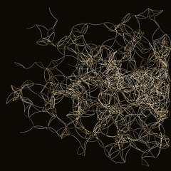 Procedural Art Network Mesh background illustration