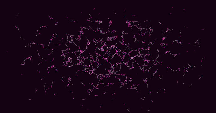 Procedural Art Network Mesh background illustration