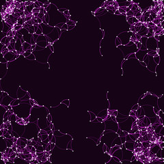 Procedural Art Network Mesh background illustration