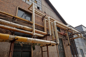 The pipeline on the industrial equipment