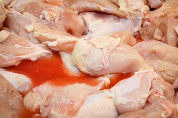 Fresh chicken in the mall