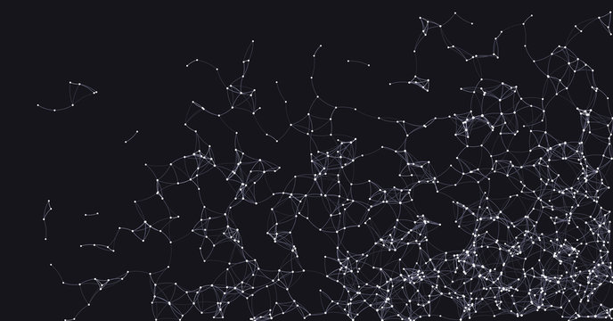 Procedural Art Network Mesh background illustration