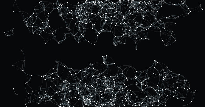 Procedural Art Network Mesh background illustration