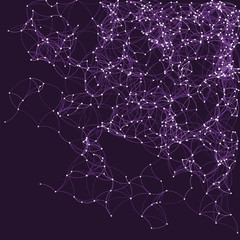 Procedural Art Network Mesh background illustration